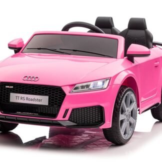Coche infantil Audi TTRS Roadster 12V Rosa-PINK, asiento CON FUNDA, ruedas goma, 1-4 años INDA213-LEG6950968
